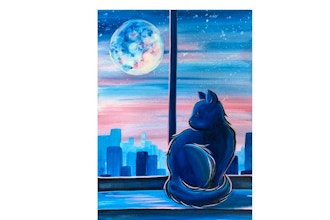 Paint Nite: City Cat Sunrise